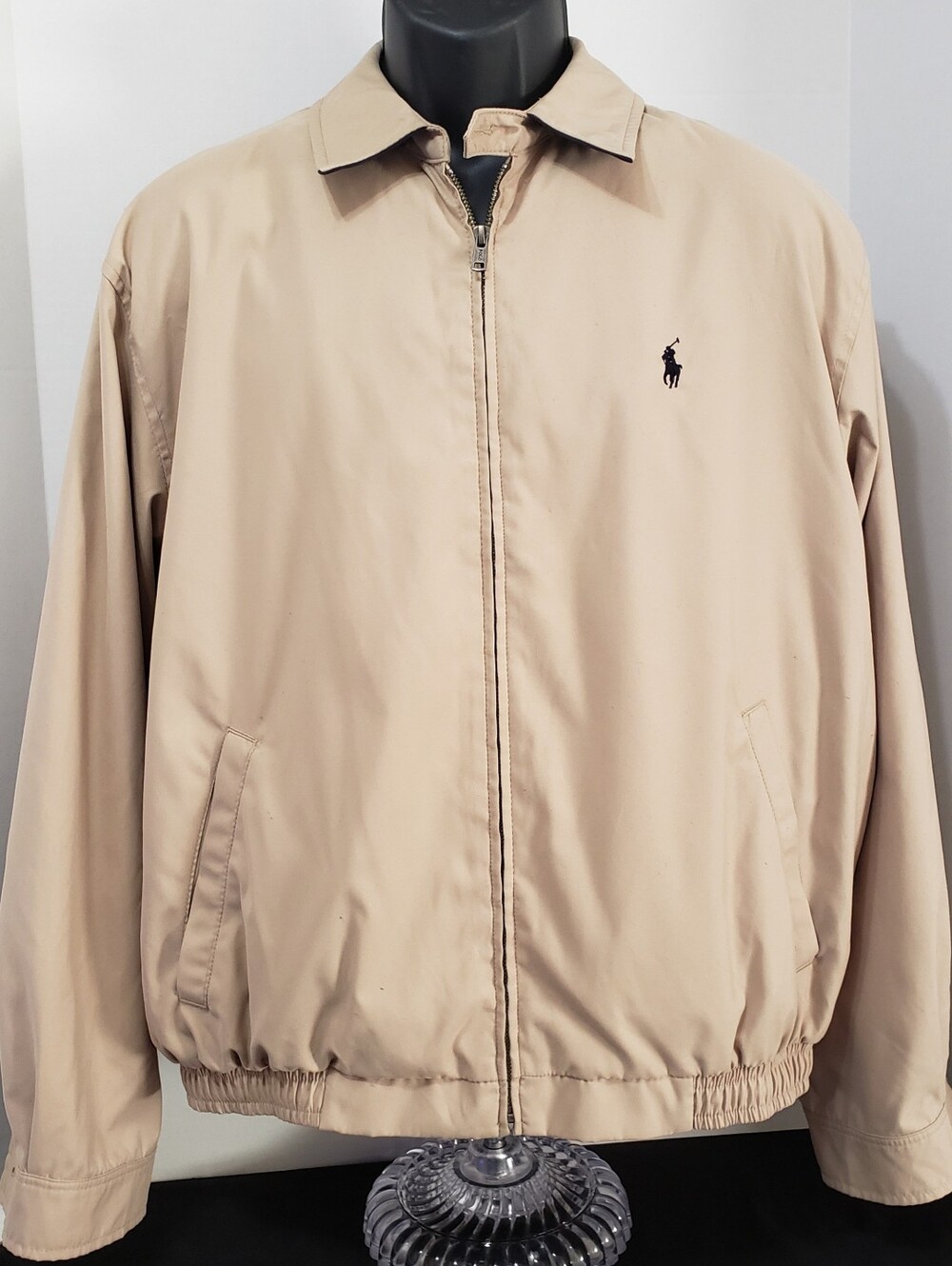 Polo Ralph Lauren Men’s Tan Bomber Style Jacket Size LARGE
